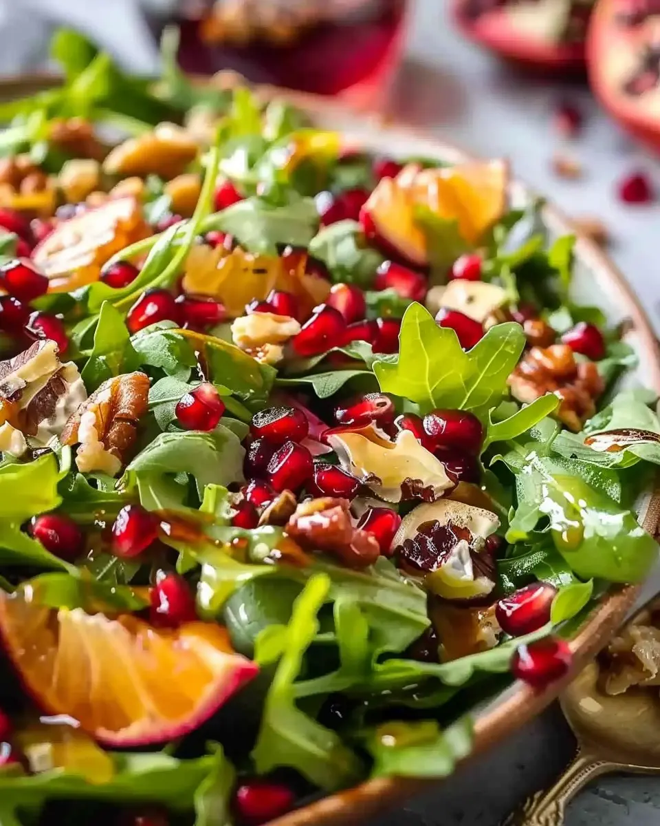 Pomegranate Christmas Salad: A Festive Treat with Honey Mustard Dressing