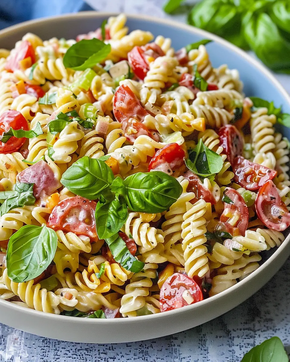 Easy BLT Pasta Salad with Creamy Mustard Delight Recipe You’ll Love