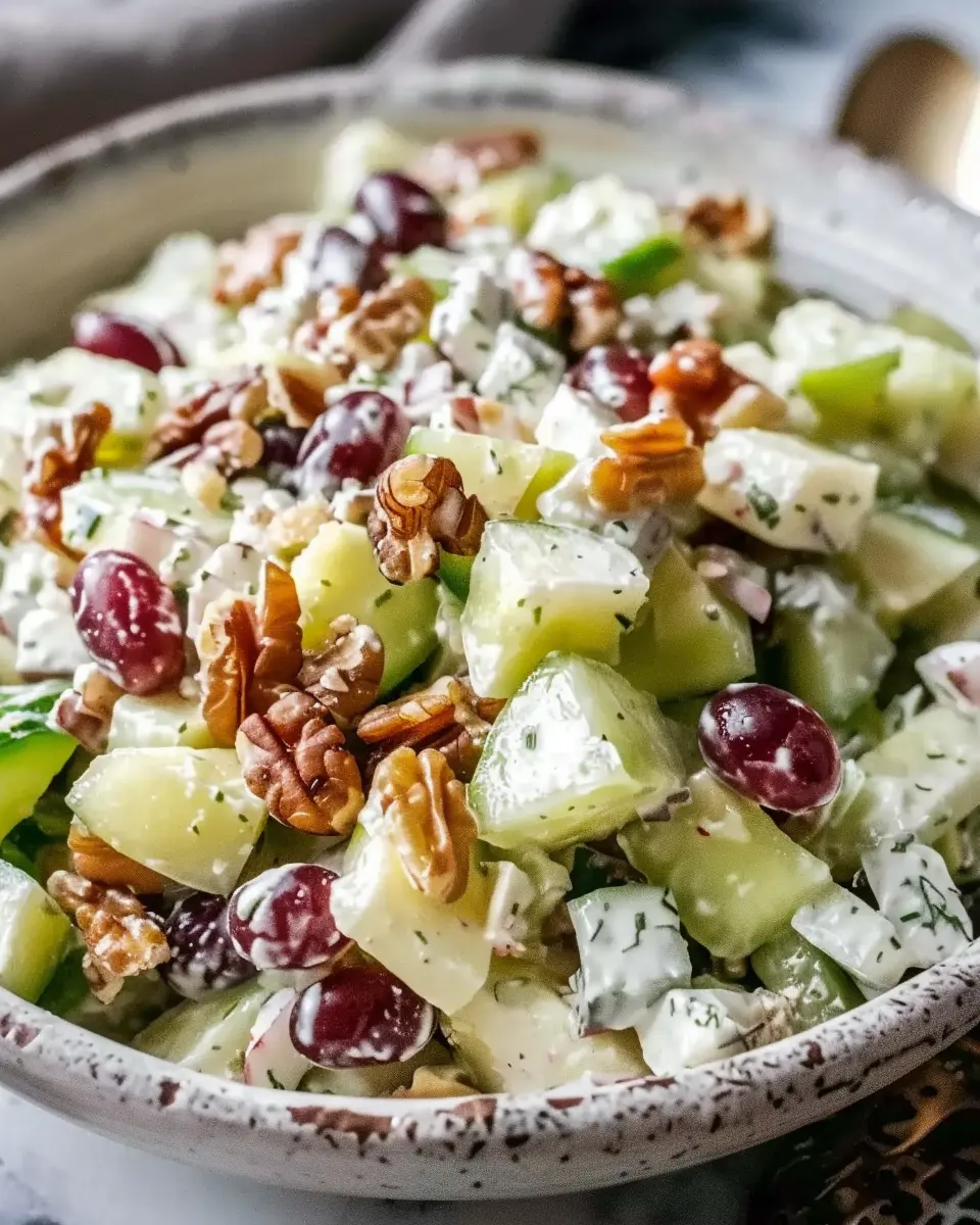 Waldorf Salad Delicious Classic Holiday Side with Turkey Bacon Twist