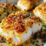 Garlic Butter Cod Fillets with Crispy Panko Topping