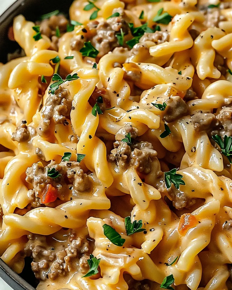 Stovetop Creamy Ground Beef Pasta Bliss for Cozy Nights Made Easy