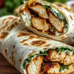 Crispy Air Fryer Chicken & Mozzarella Wraps