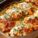 High Protein Creamy Garlic Cheesy Chicken