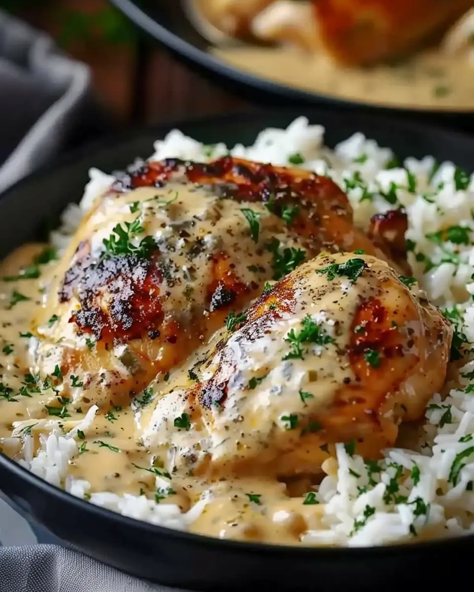 Sizzle Up Creamy Smothered Chicken and Rice for a Cozy Dinner