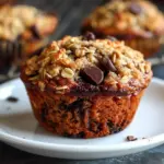 Hearty Oatmeal Chocolate Chip Breakfast Muffins
