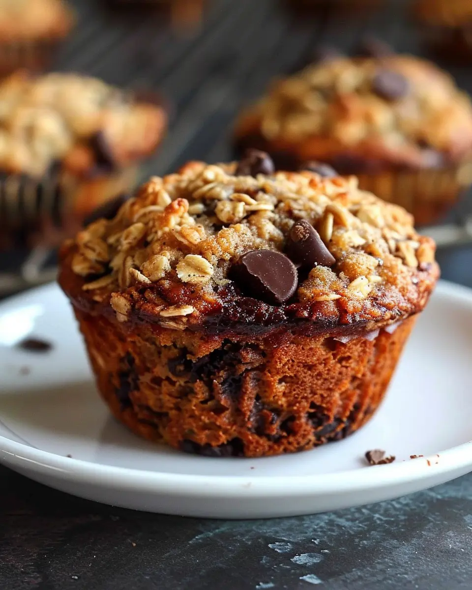 Hearty Oatmeal Chocolate Chip Breakfast Muffins: Easy & Delicious