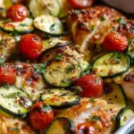 Mediterranean Chicken Zucchini Bake