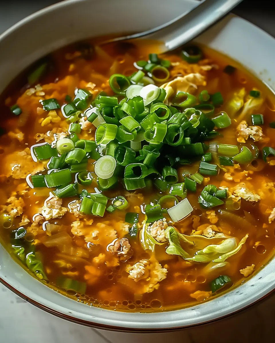 Cozy One-Pot Egg Roll Soup: Easy Recipe with Turkey Bacon and Ginger