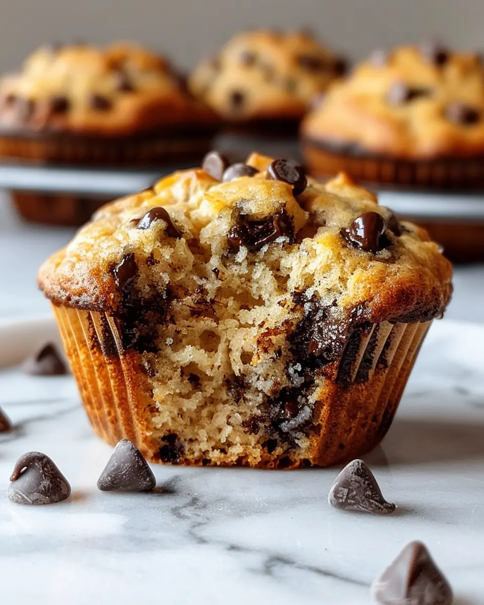 Amazing chocolate chip banana muffins for a delightful treat
