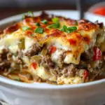 Low Carb Philly Cheesesteak Casserole