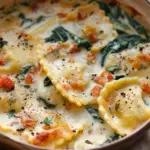 Creamy Tuscan Ravioli Soup