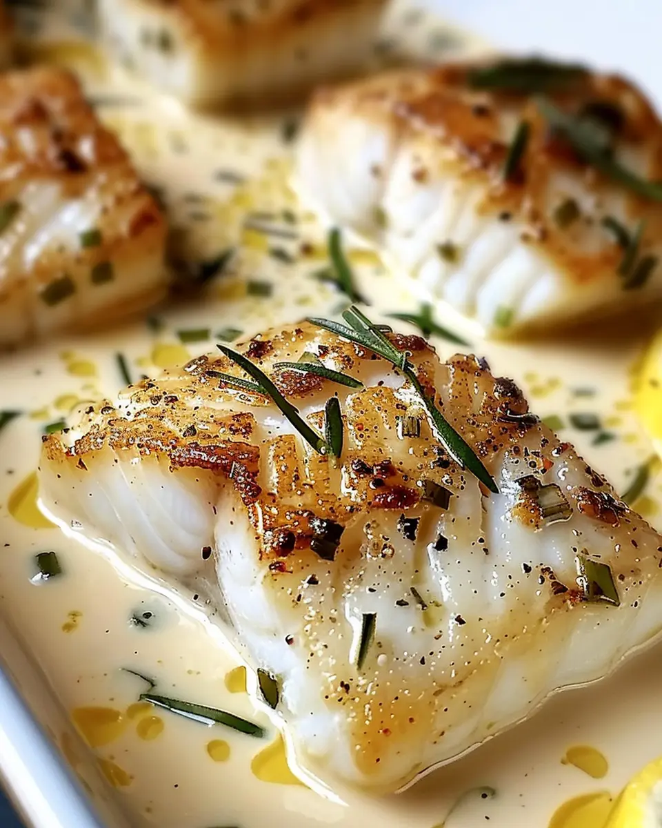 Baked Cod in Coconut Lemon Cream Sauce for Easy Weeknight Dinners