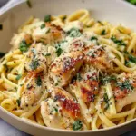 Healthy Garlic Parmesan Chicken Pasta